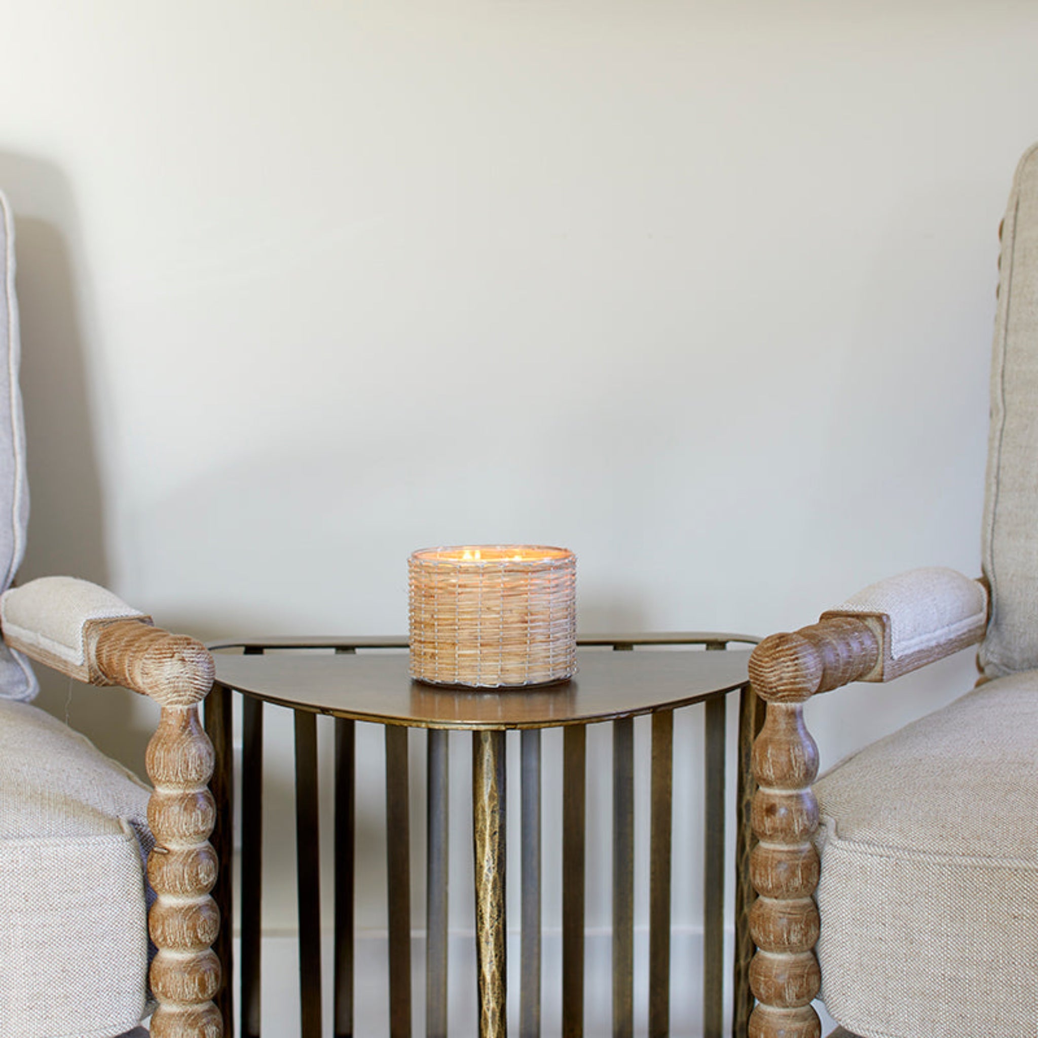 Blue Seaside 3 wick handwoven candle 21oz.