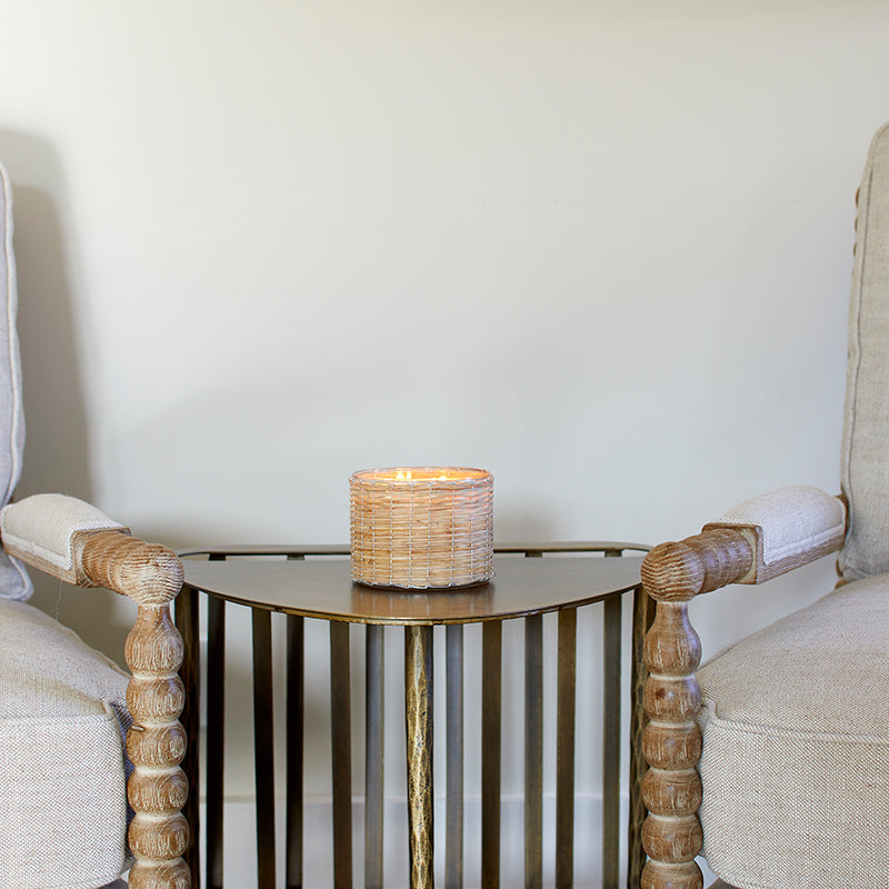 Beach Wood 3 wick handwoven candle 21oz.