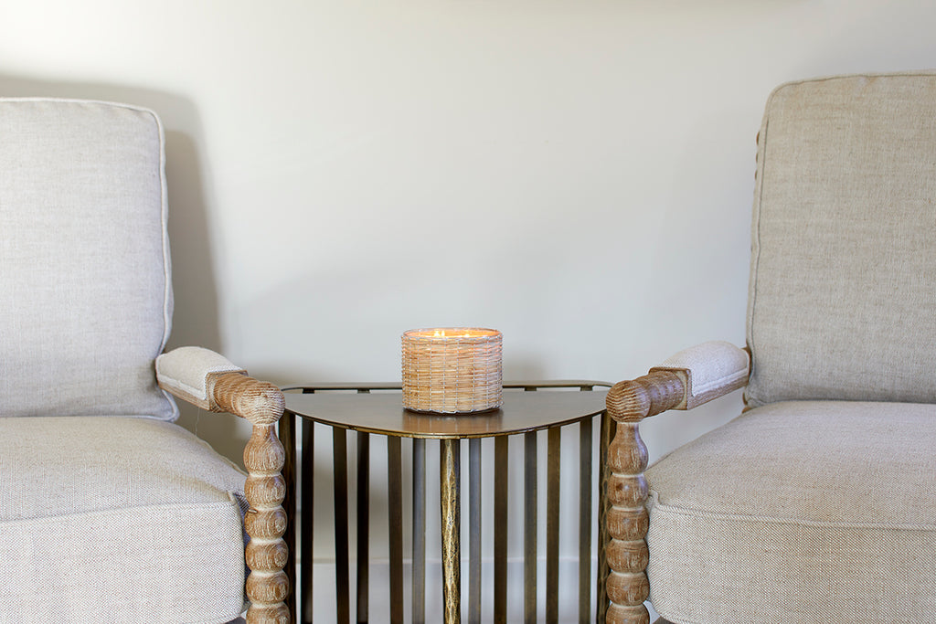 Cut Grass 3 wick handwoven candle  21oz.