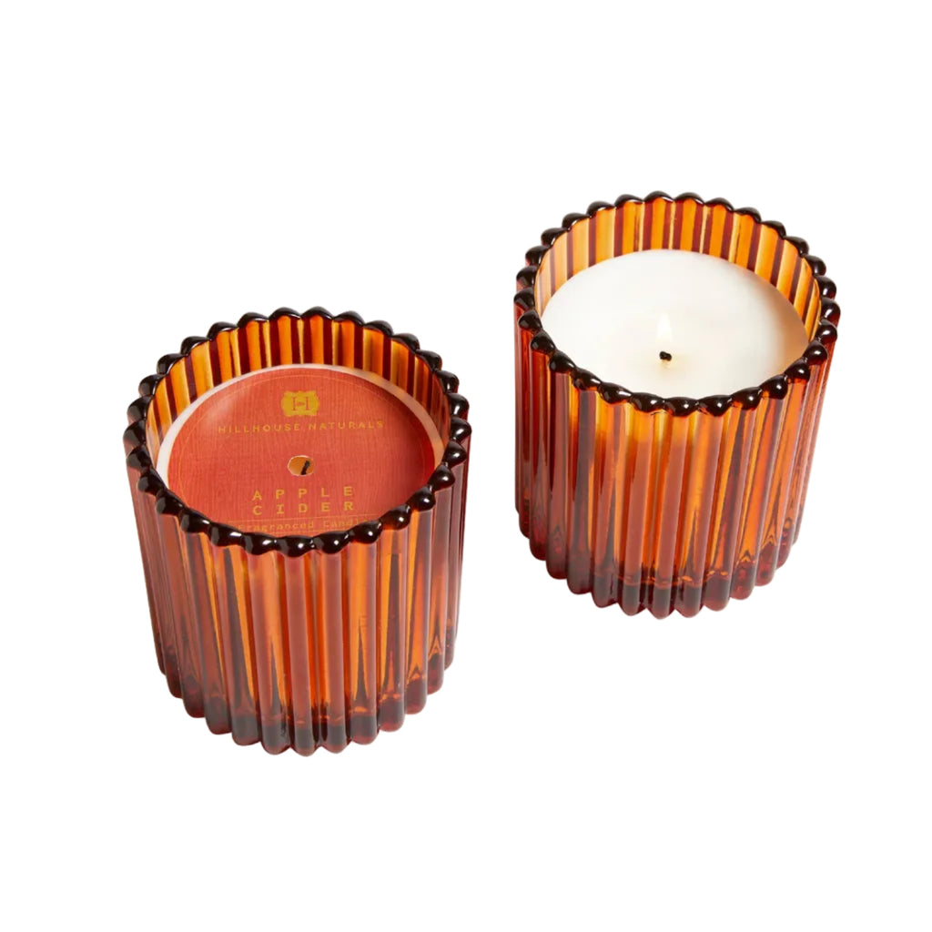 Apple Cider Candle In Small Decorative Glass 7oz.