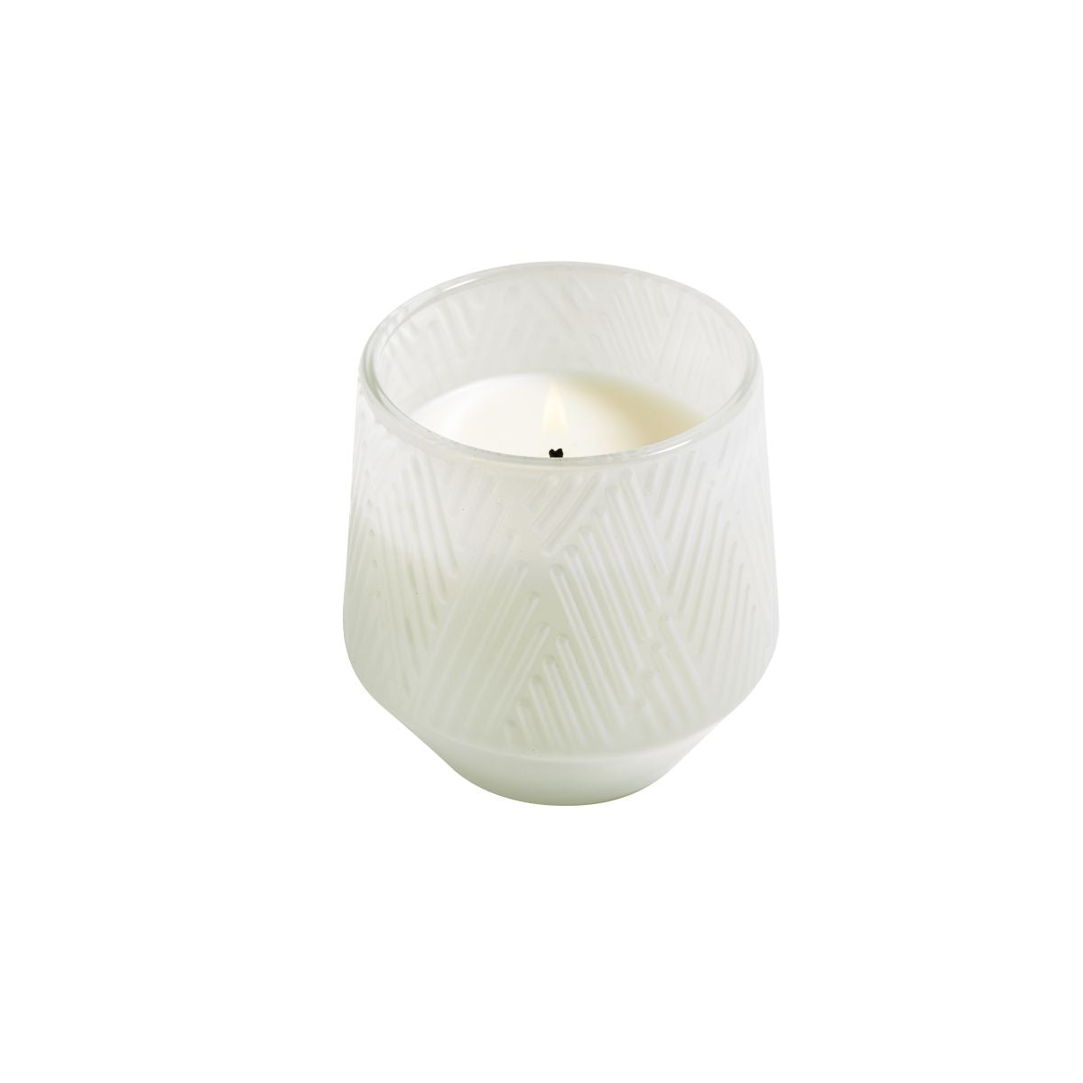 Cedar & Pine candle in white decorative glass 5oz.