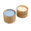 Blue Seaside 3 wick handwoven candle 21oz.