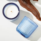 Beach Wood 1 wick candle in colored glass 8oz.