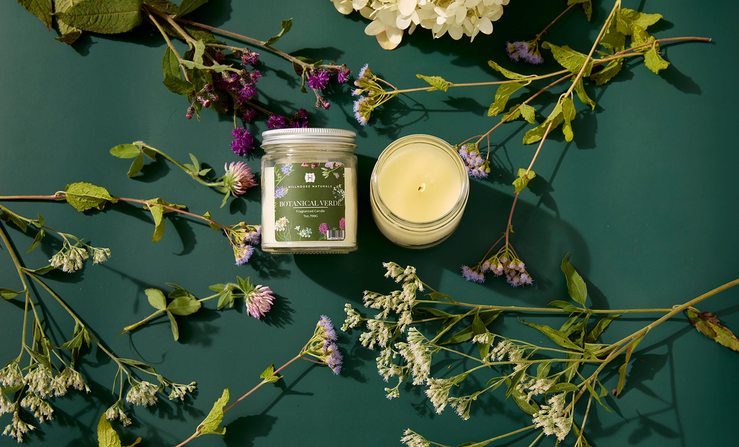 Botanical Verde candle jar 7oz.