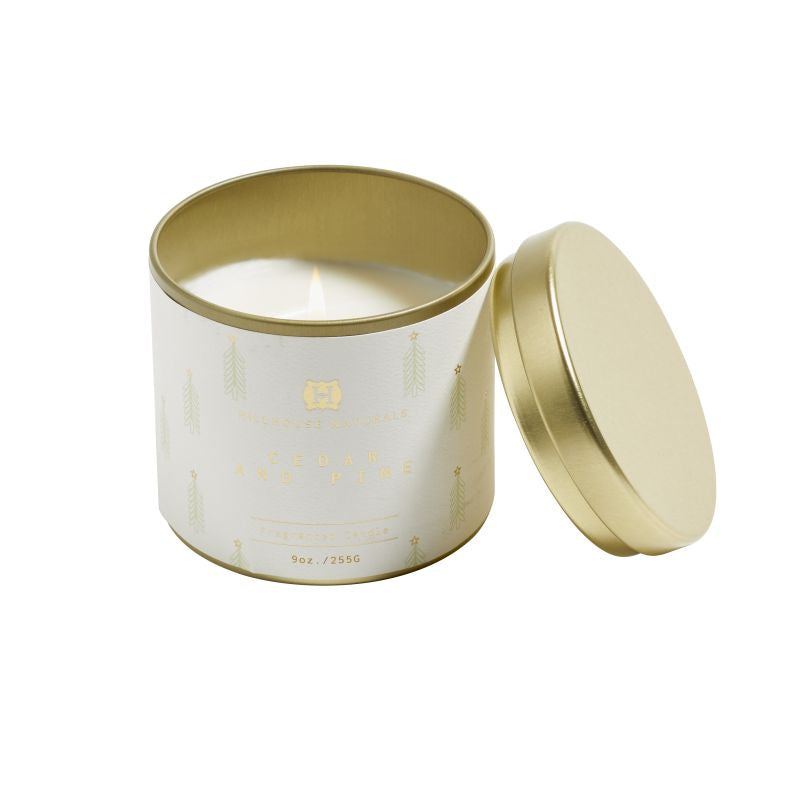 Cedar & Pine candle in tin 9oz.