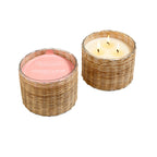 Coconut Rose' 3 wick handwoven candle 21oz.