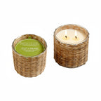 Cut Grass 2 wick handwoven candle  12oz.