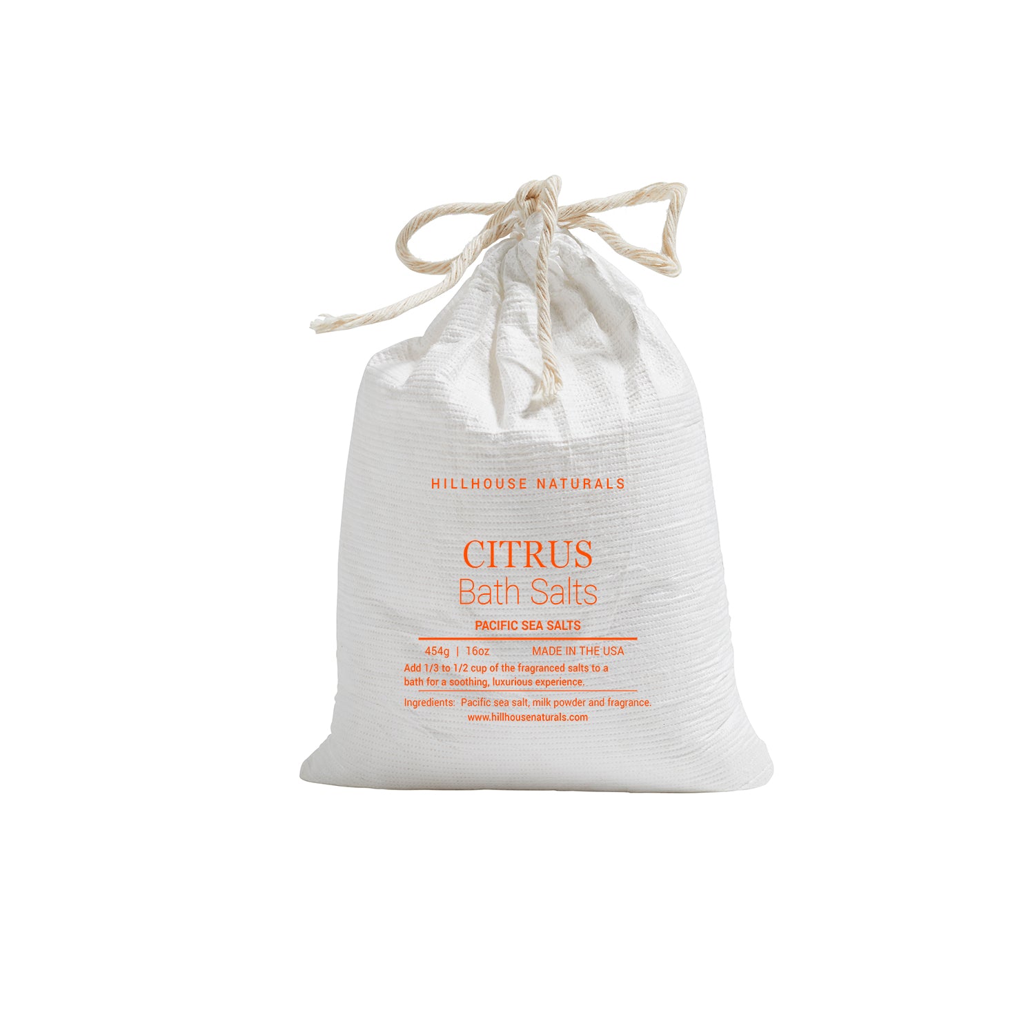 Citrus 16oz Bath Salts in Drawstring Bag