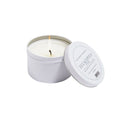 Eucalyptus candle in white tin 5oz.
