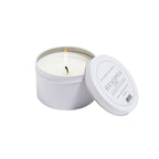 Eucalyptus candle in white tin 5oz.
