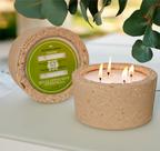 Eucalyptus Mint Citronella candle in concrete pot 32oz.