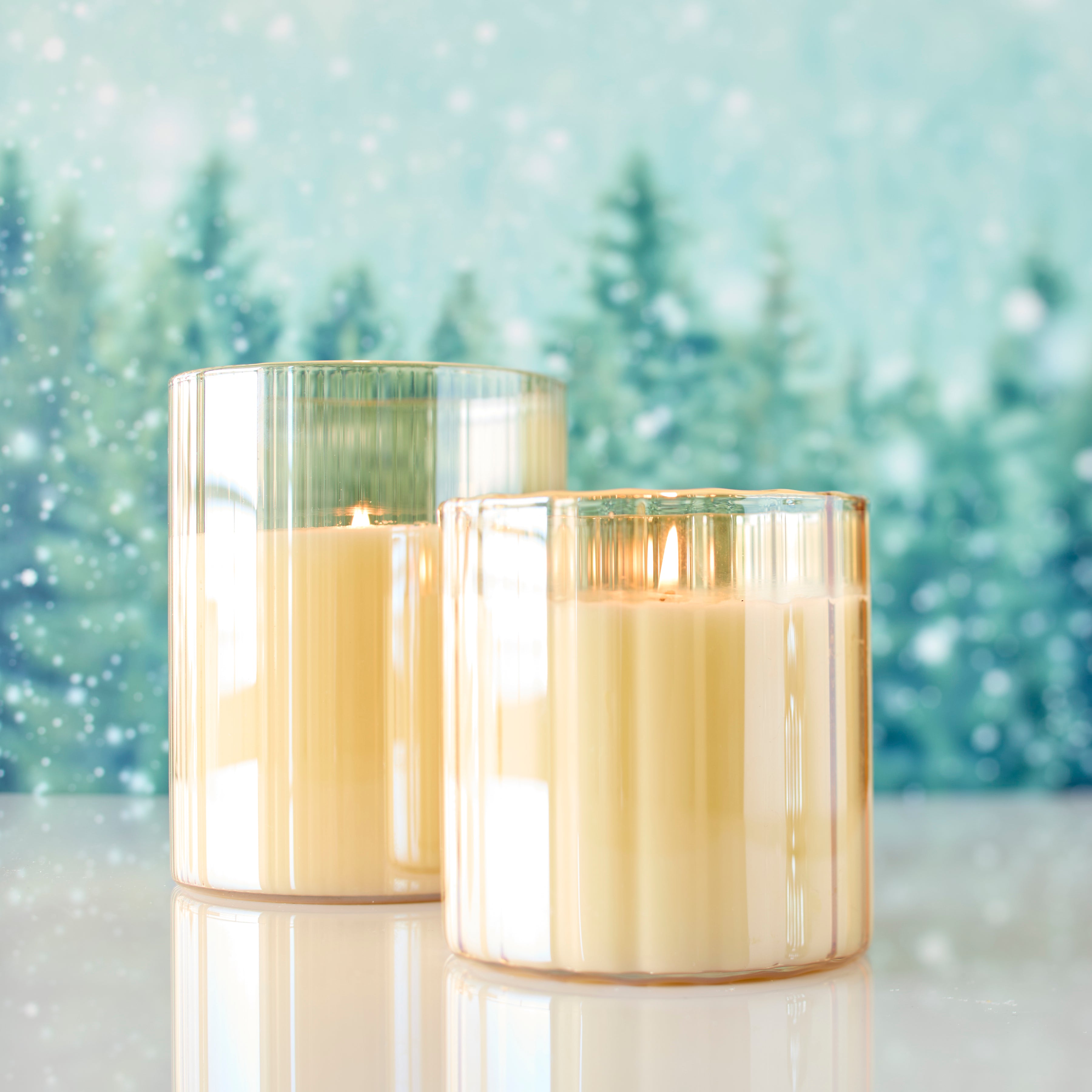 Fresh Cut Balsam & Pine sm. candle in gold glass 7oz.