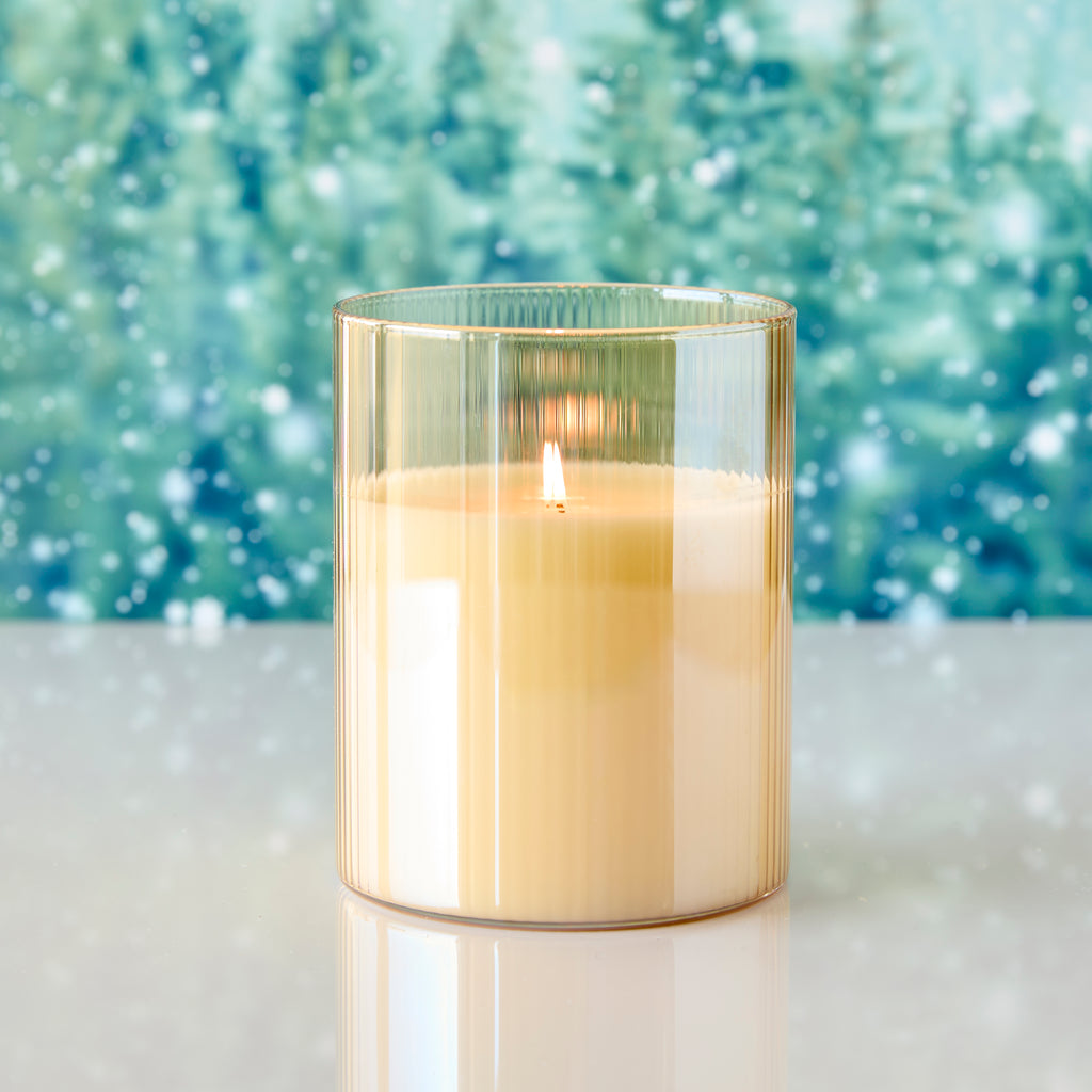 Fresh Cut Balsam & Pine lg. candle in gold glass 15oz.