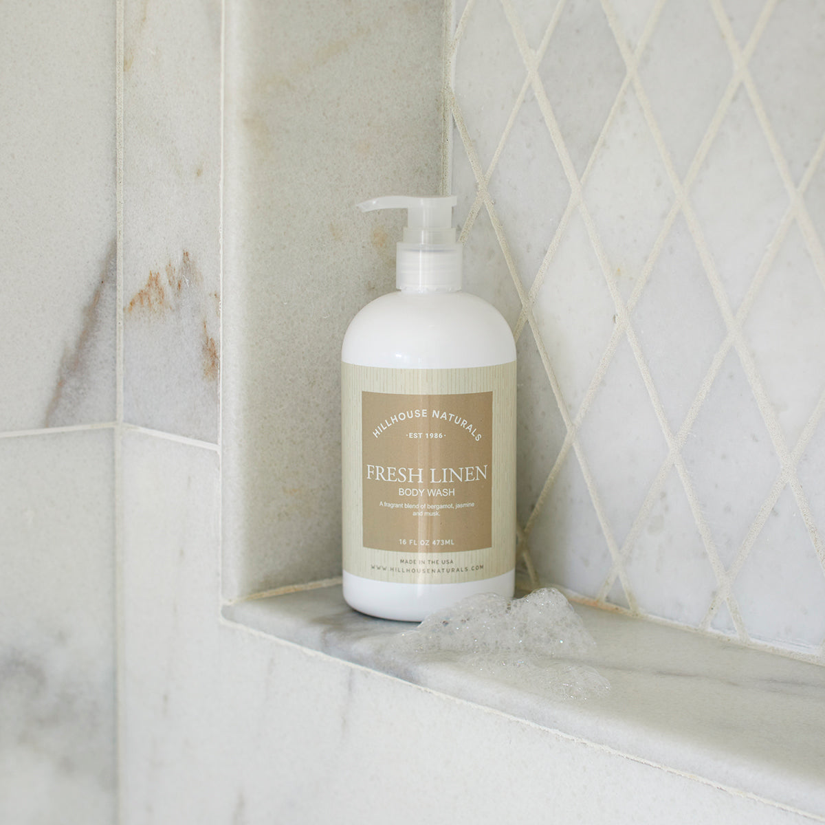 Fresh Linen body wash 16oz.
