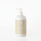 A 16 fl oz pump bottle of Hillhouse Naturals Fresh Linen Hand Wash, featuring a white bottle and a beige label with subtle botanical line art.