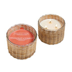 Grapefruit Pomelo 3 wick handwoven candle 21oz.