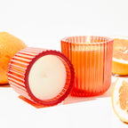 Grapefruit Pomelo 1 wick candle in colored glass 8oz.