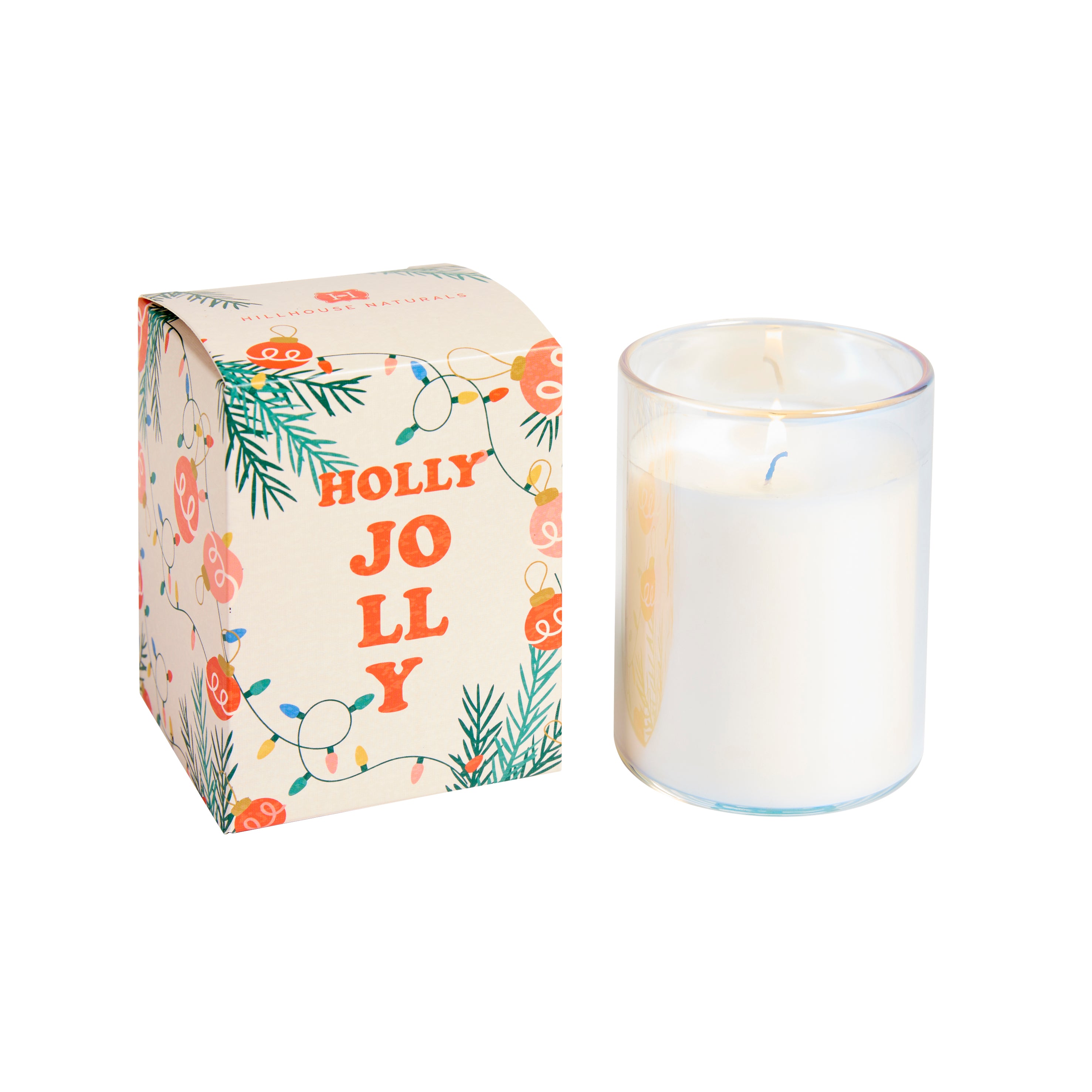 Holly Jolly Candle In Glass 8oz.