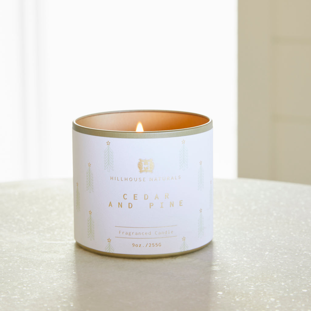Cedar & Pine candle in tin 9oz.