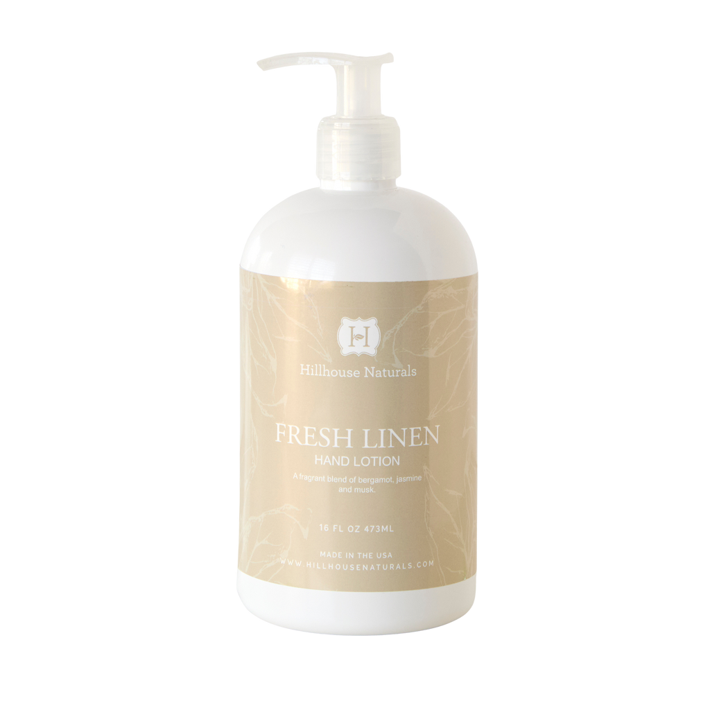 Fresh Linen hand lotion 16oz.