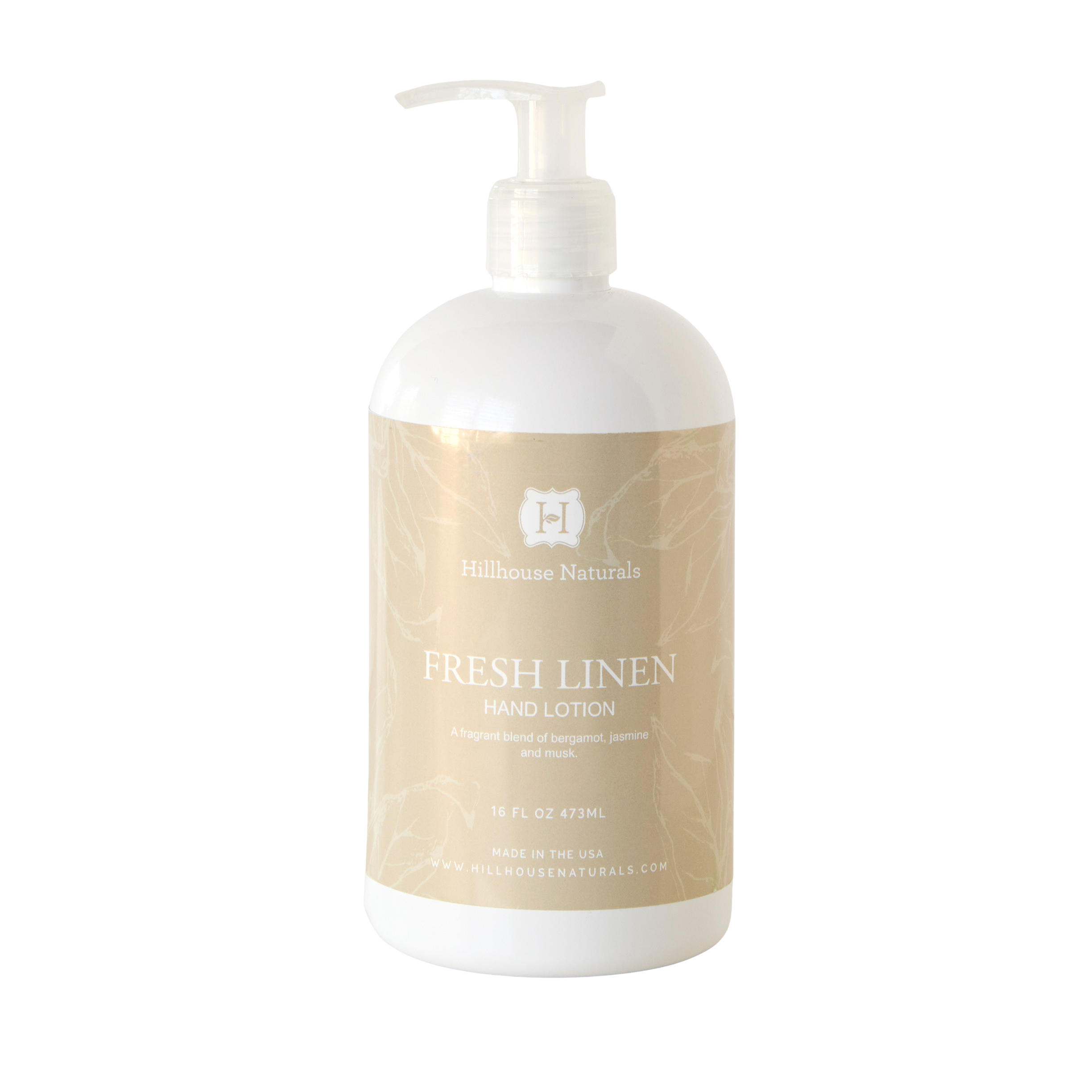 Fresh Linen hand lotion 16oz.