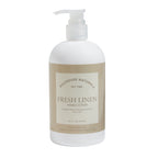 Fresh Linen hand lotion 16oz.
