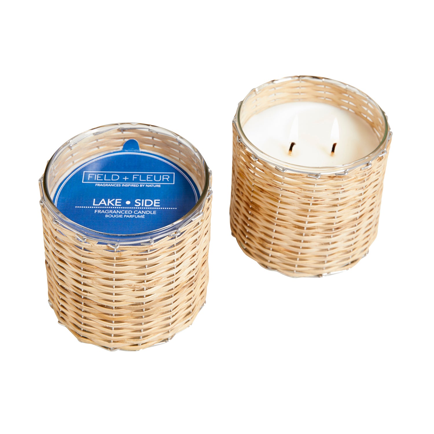 Lake Side 2 wick handwoven candle 12oz.