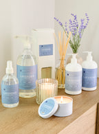 Lavender 1 wick candle in deco glass 7oz.