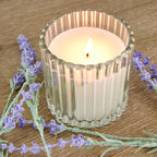 Lavender 1 wick candle in deco glass 7oz.