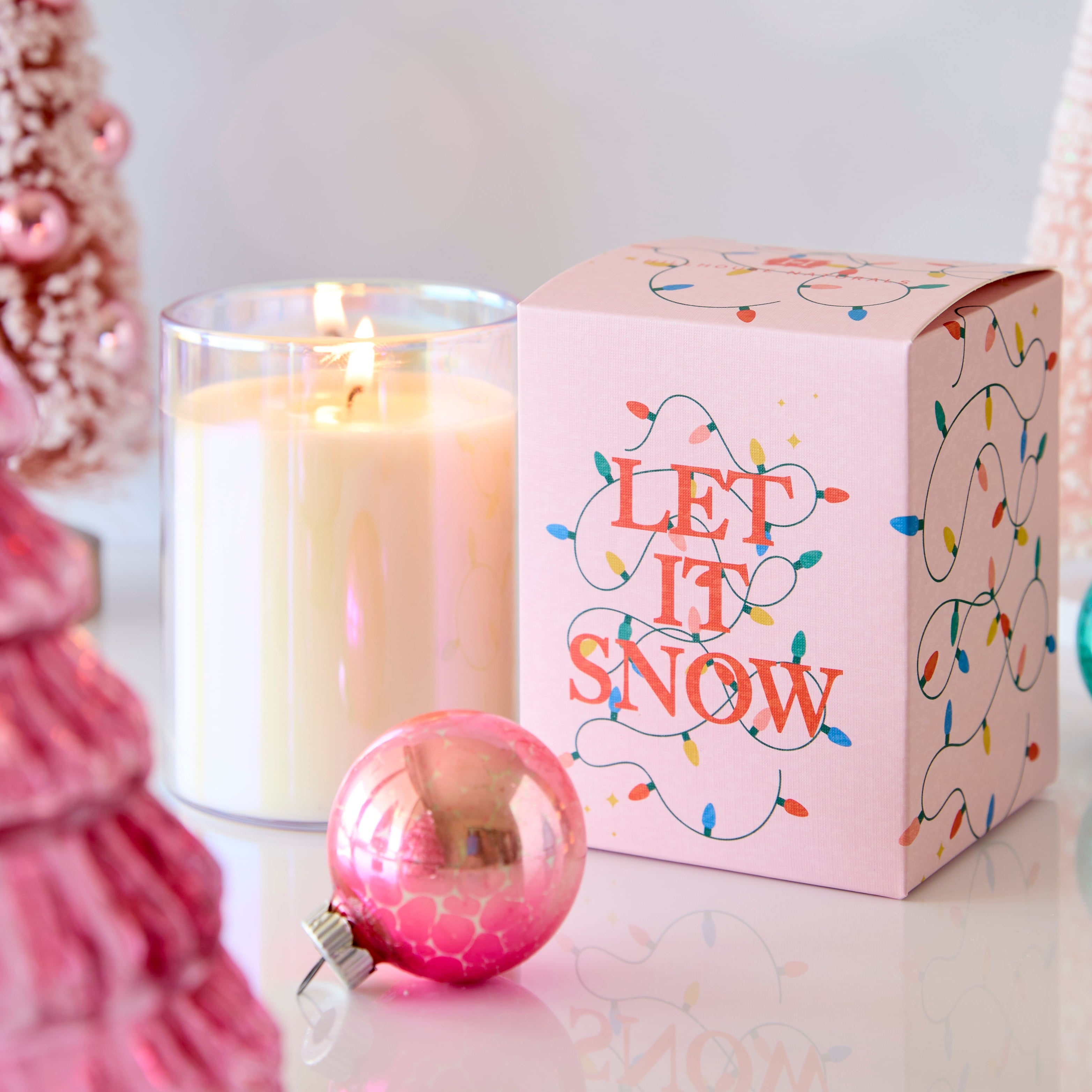Let It Snow Candle In Glass 8oz.