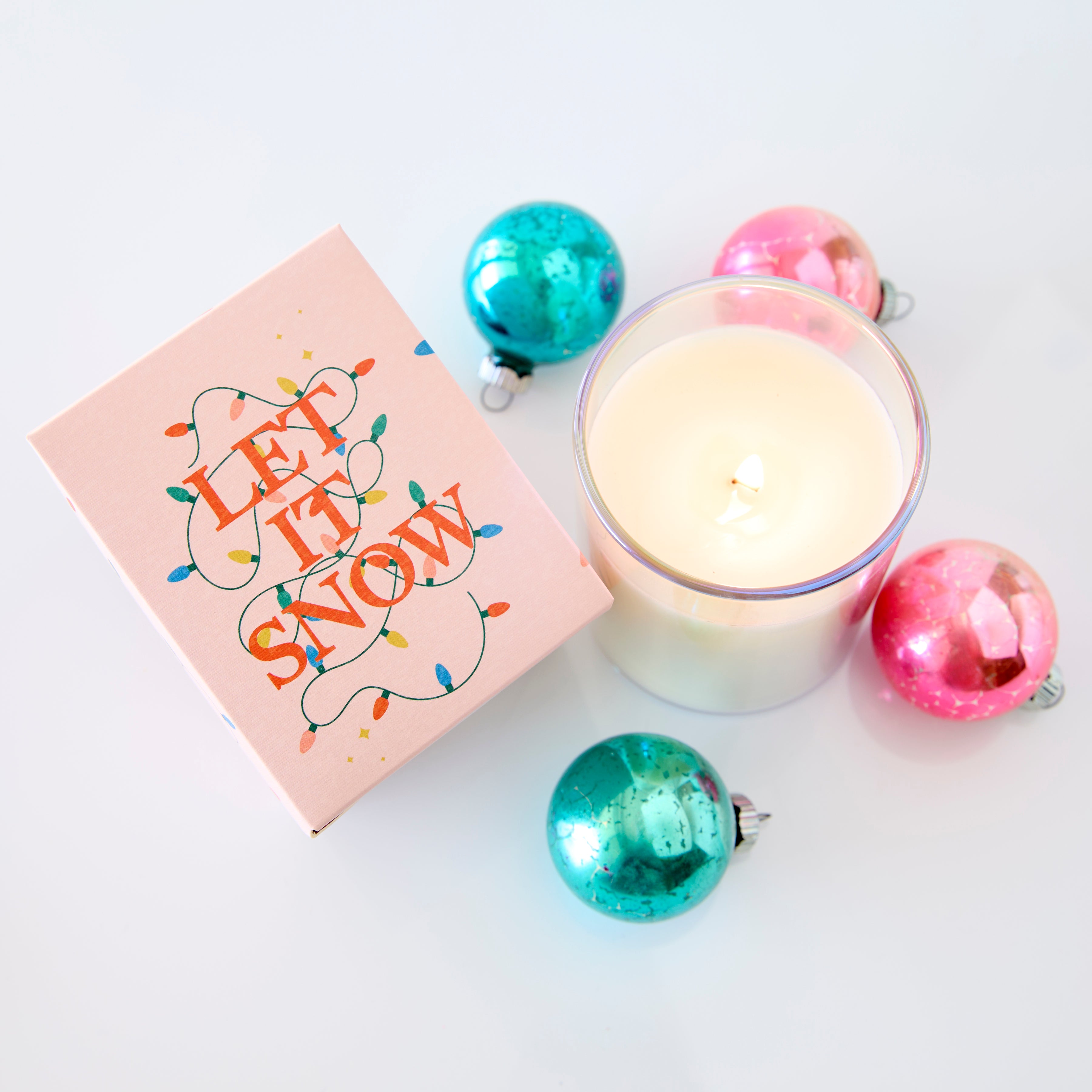 Let It Snow Candle In Glass 8oz.