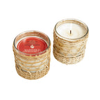 Marigold Citronella bamboo wrapped candle 7oz.