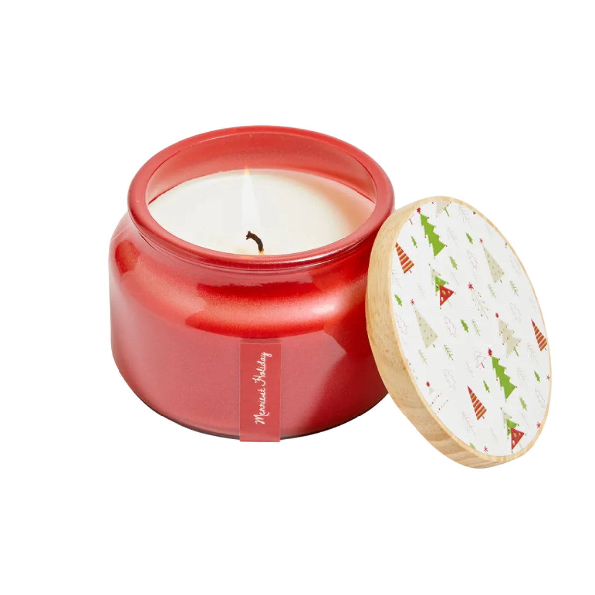 Merriest Holiday Candle In Red Jar 8.5oz.