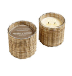 Myrrh Wood 2 wick handwoven candle 12oz.