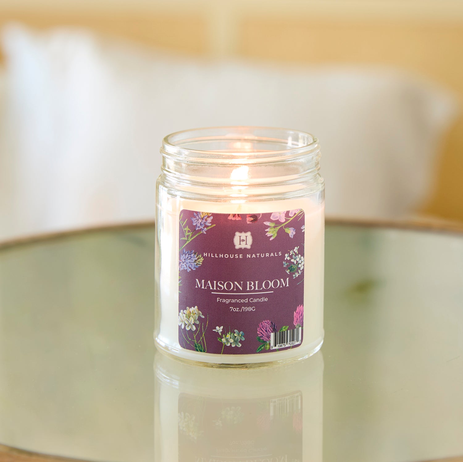 Maison Bloom candle jar 7oz.