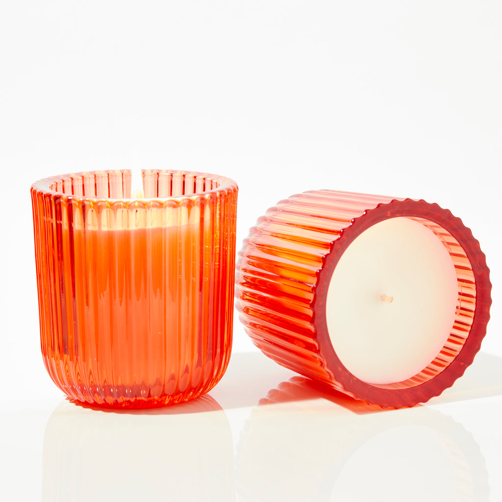 Marigold Citronella 1 wick candle in color glass 8oz.