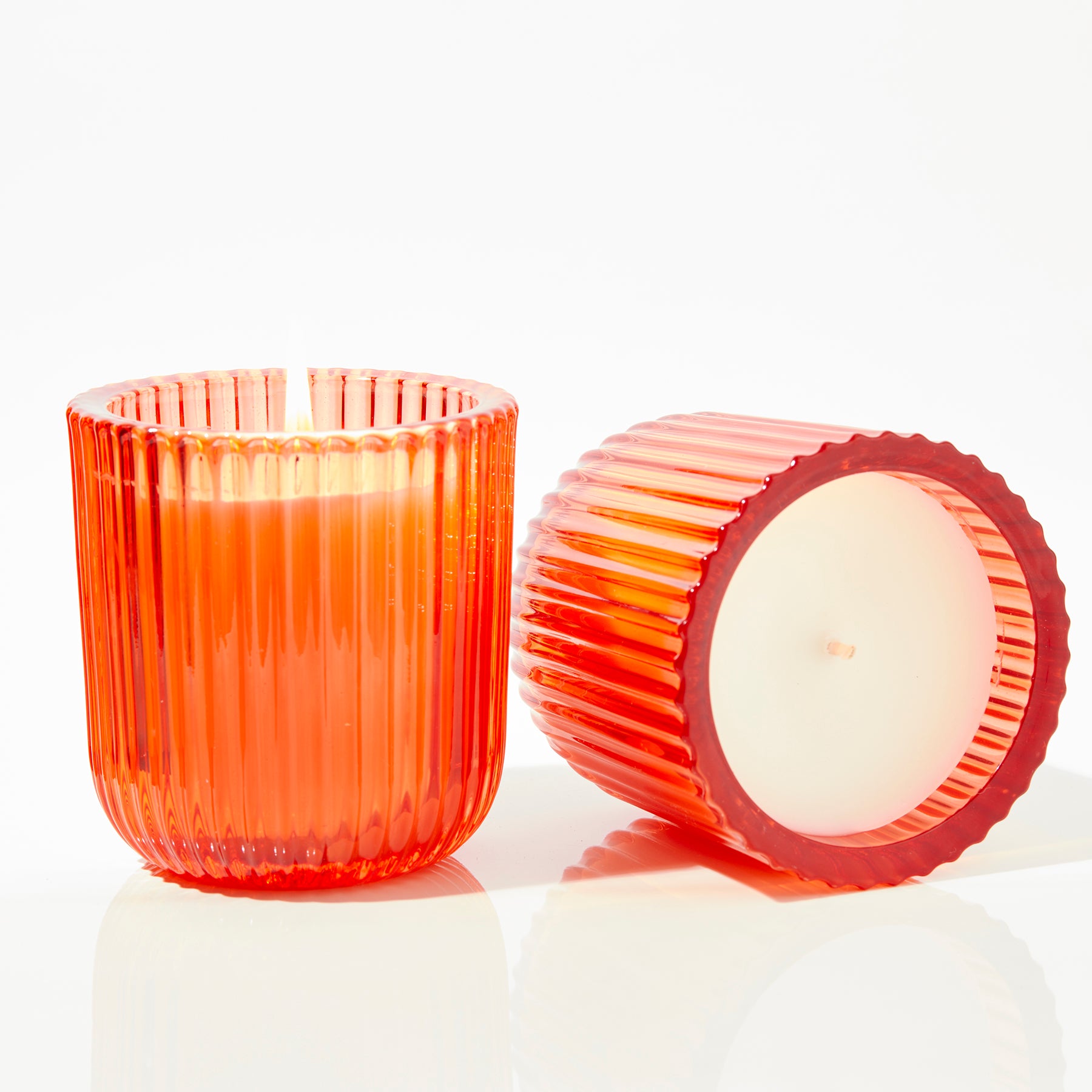 Marigold Citronella 1 wick candle in color glass 8oz.