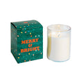 Merry & Bright Candle In Glass 8oz.