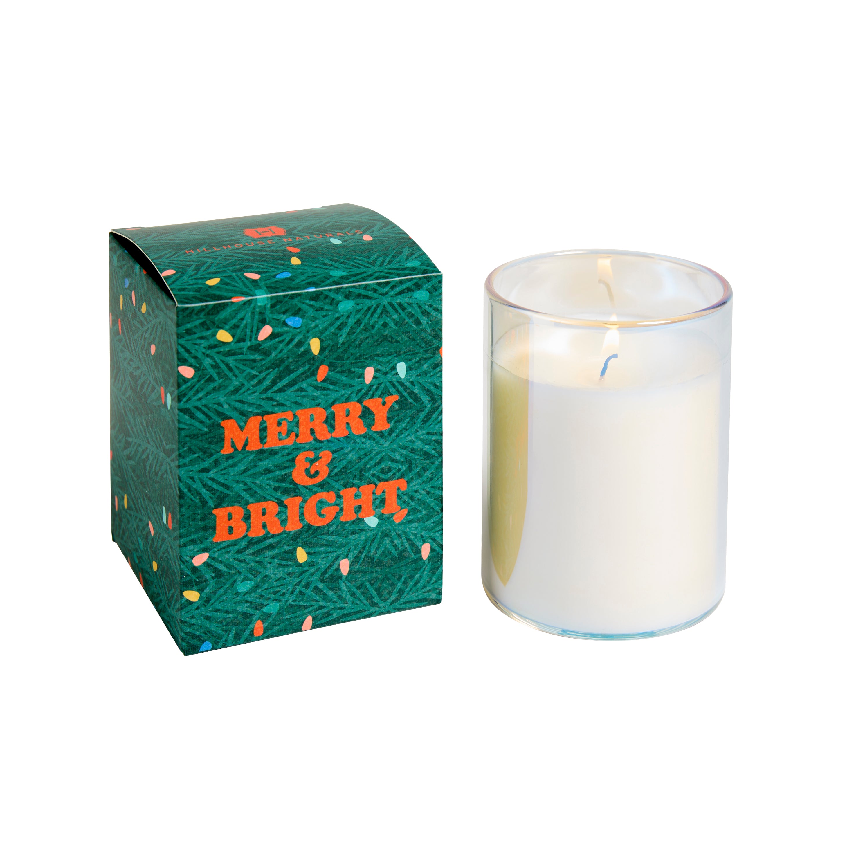 Merry & Bright Candle In Glass 8oz.