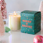 Merry & Bright Candle In Glass 8oz.