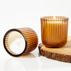 Myrrh Wood 1 wick candle in colored glass 8oz.