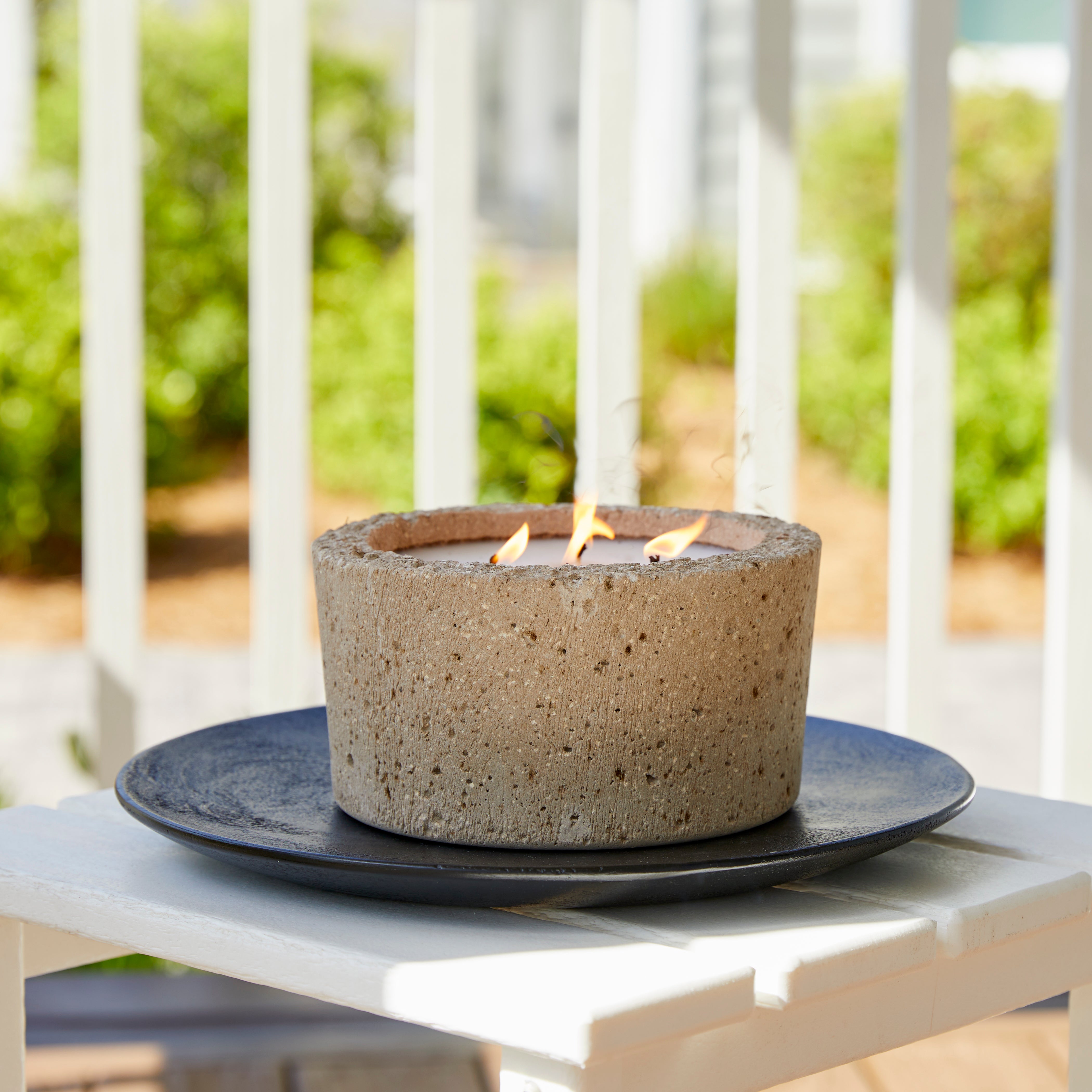 Seaside Citronella candle in concrete pot 32oz. – Hillhouse Naturals