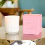 Peony Blush candle in white glass in box 9oz.