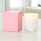 Peony Blush candle in white glass in box 9oz.