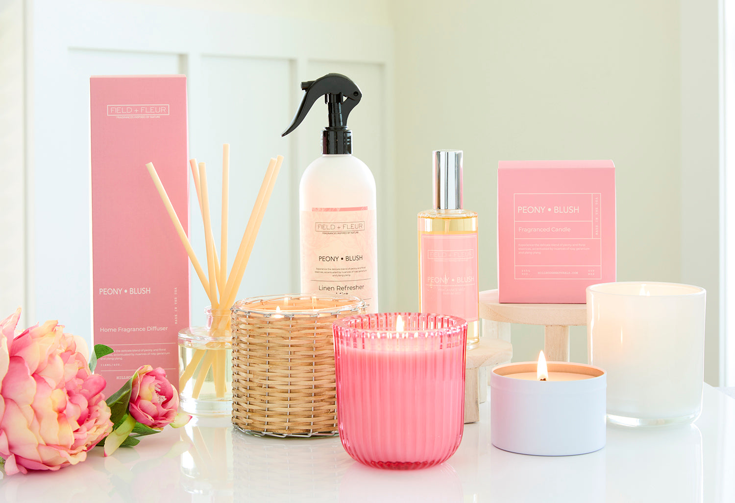 Peony Blush linen mist 15.5oz.