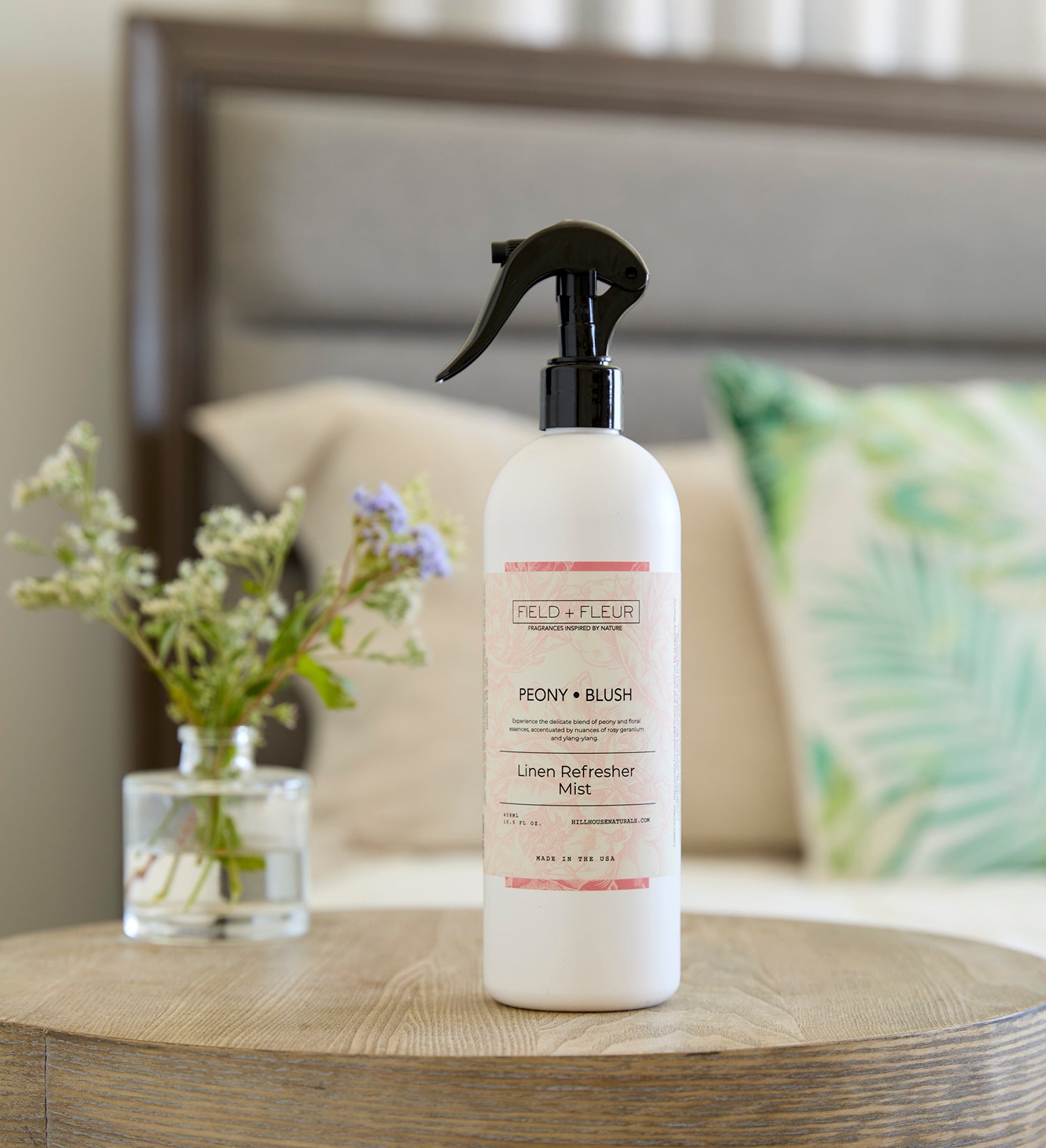 Peony Blush linen mist 15.5oz.