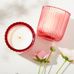 Peony Blush 1 wick candle in colored glass 8oz.