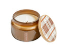 Spiced Vanille 8.5oz 1 Wick Candle in Brown Jar with Wooden Lid