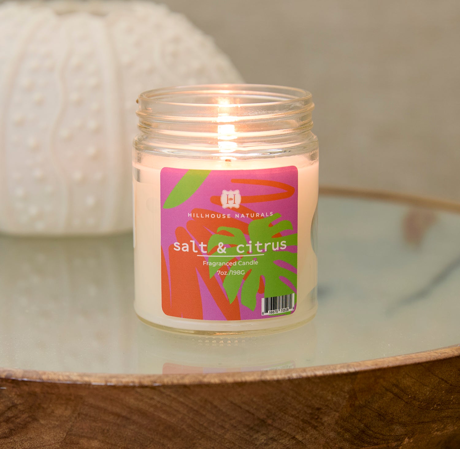 Salt & Citrus candle jar 7oz.