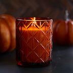 Spiced Pumpkin Candle In Large Decorative Glass 15oz.